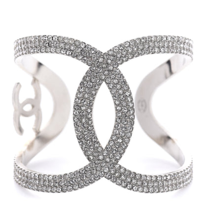 Chanel Crystal CC Cuff Silver 1 of 6