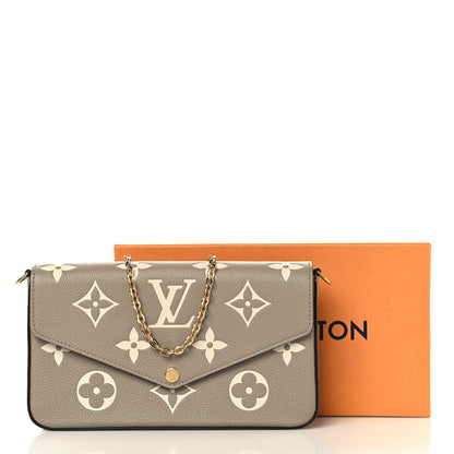 Louis Vuitton Empreinte Monogram Giant Felicie Pochette Tourterelle Creme 11 of 11