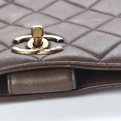 Chanel Calfskin Quilted Into The Fringe Hobo Brown 12 of 17
