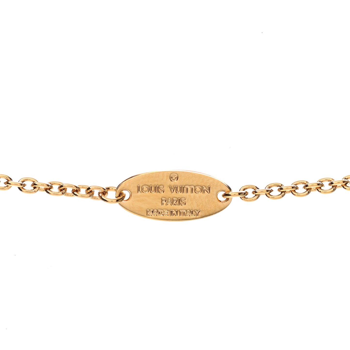 Metal Crystal LV Iconic Necklace Gold