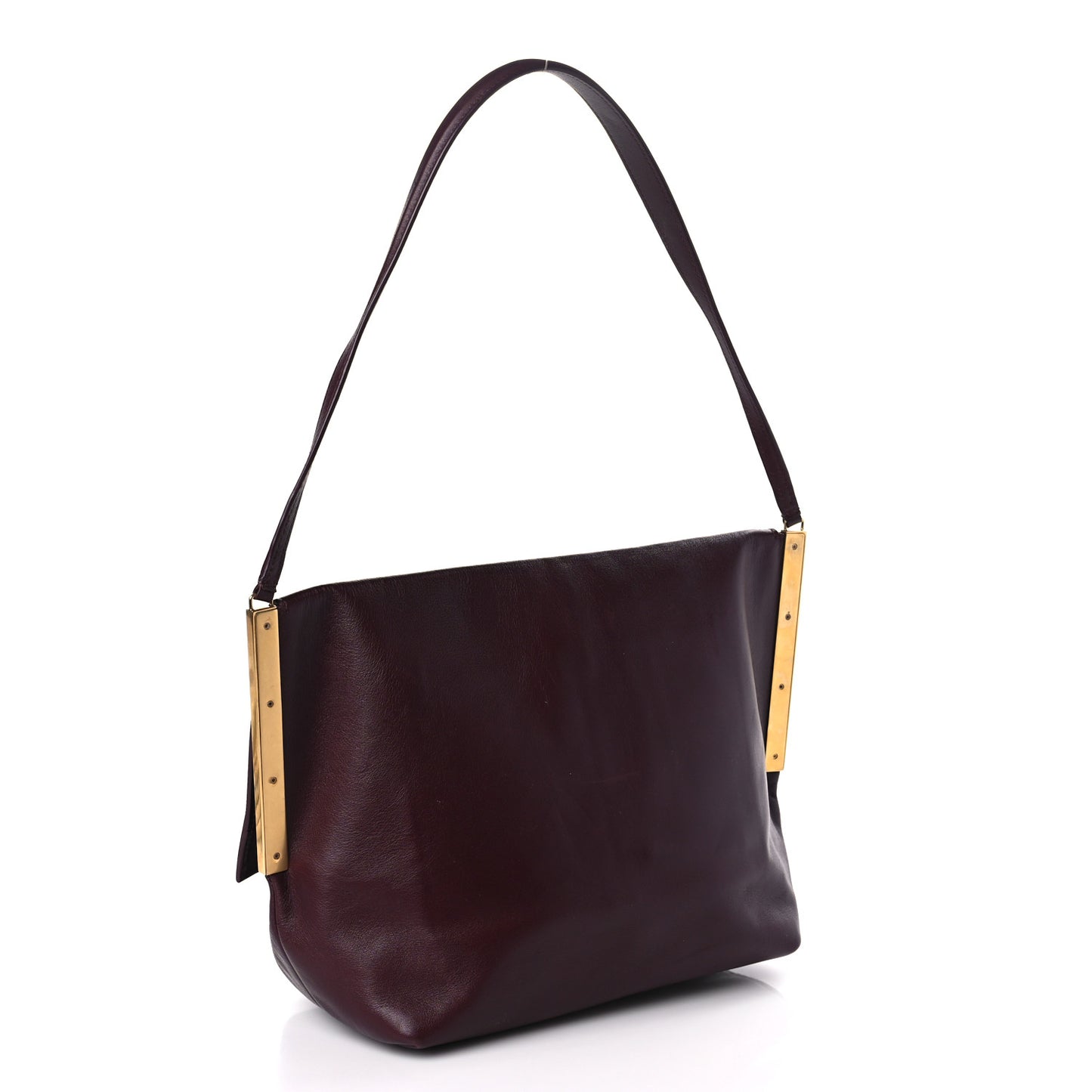 Smooth Calfskin Blade Flap Burgundy