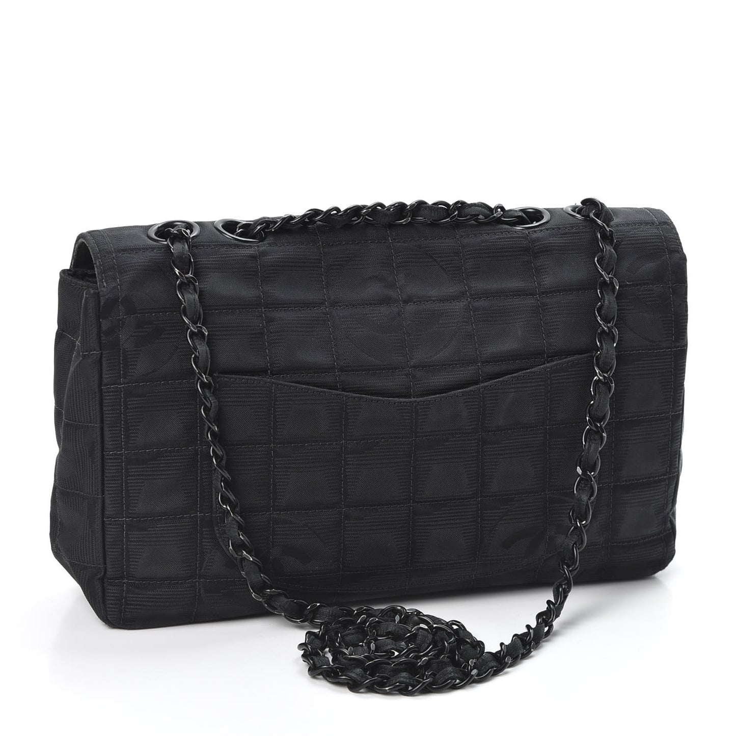 Nylon Medium Travel Flap Black
