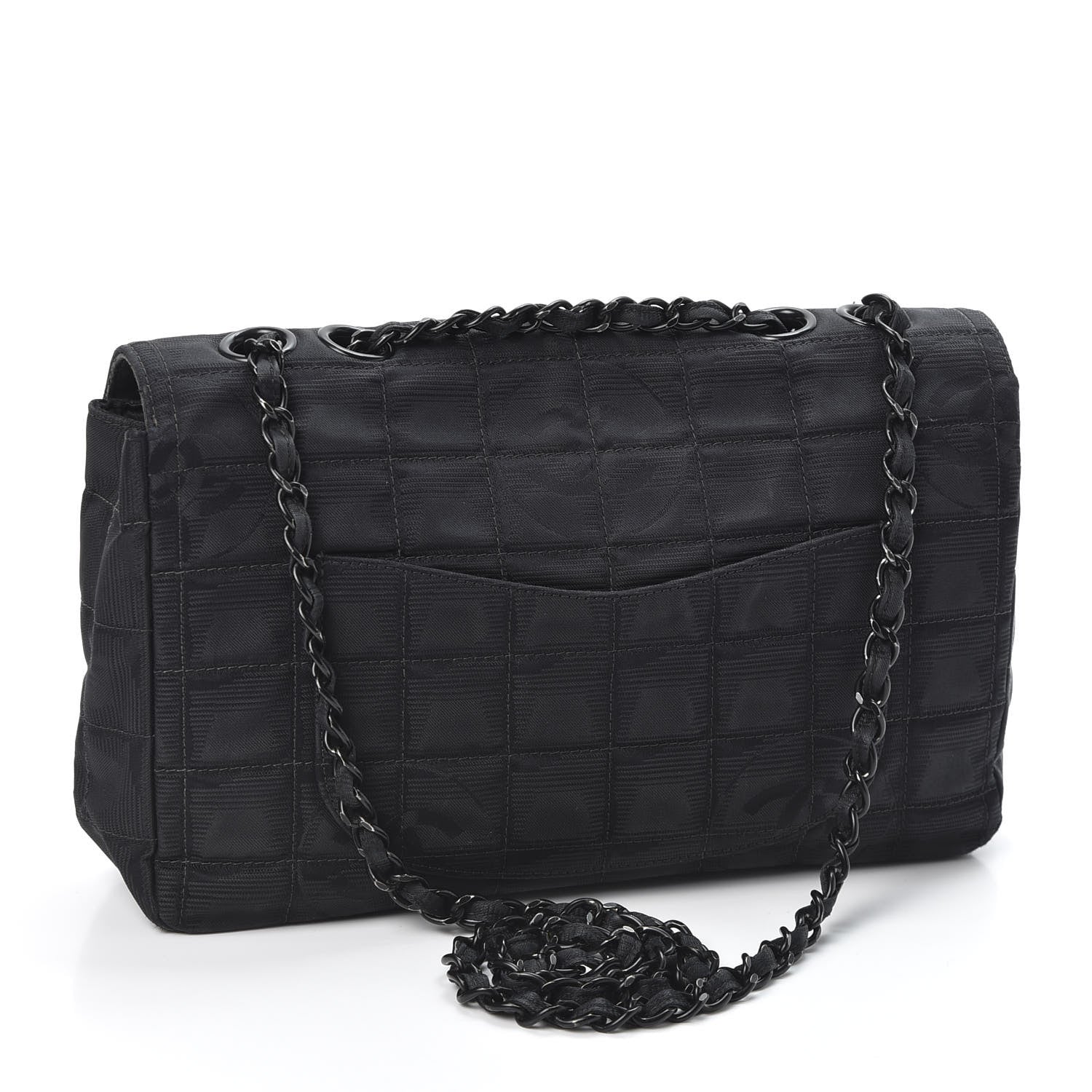 Chanel Nylon Medium Travel Flap Black 2 of 10