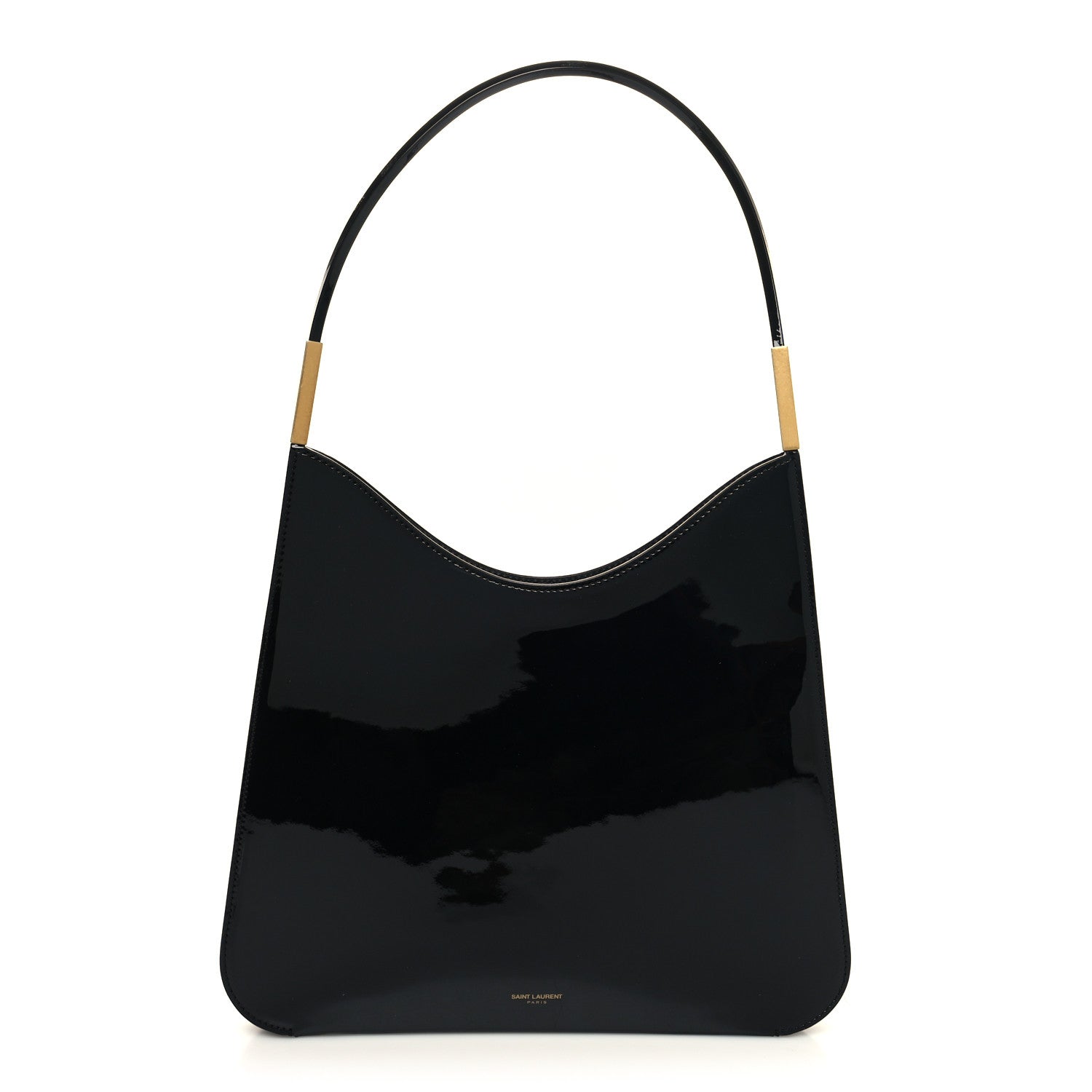 Saint Laurent Patent Calfskin Sadie Shoulder Bag Black 1 of 9