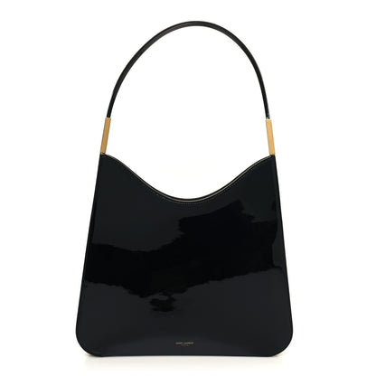 Saint Laurent Patent Calfskin Sadie Shoulder Bag Black 1 of 9