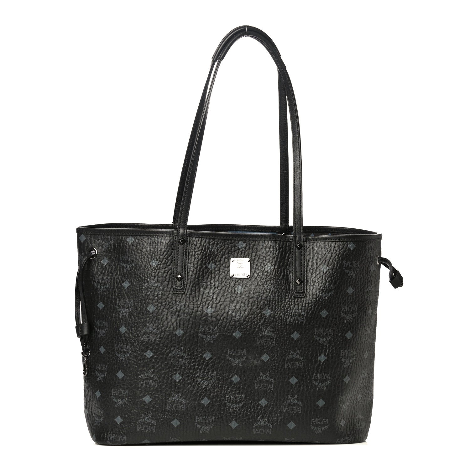 MCM Visetos Medium Reversible Shopper Tote Black 1 of 13