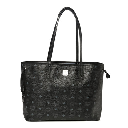 MCM Visetos Medium Reversible Shopper Tote Black 1 of 13