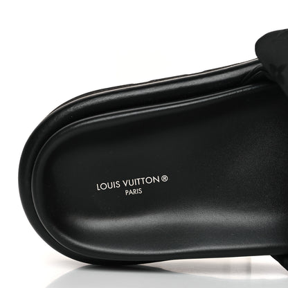 Louis Vuitton Nylon Monogram Womens Pool Pillow Comfort Mules 40 Black 7 of 9