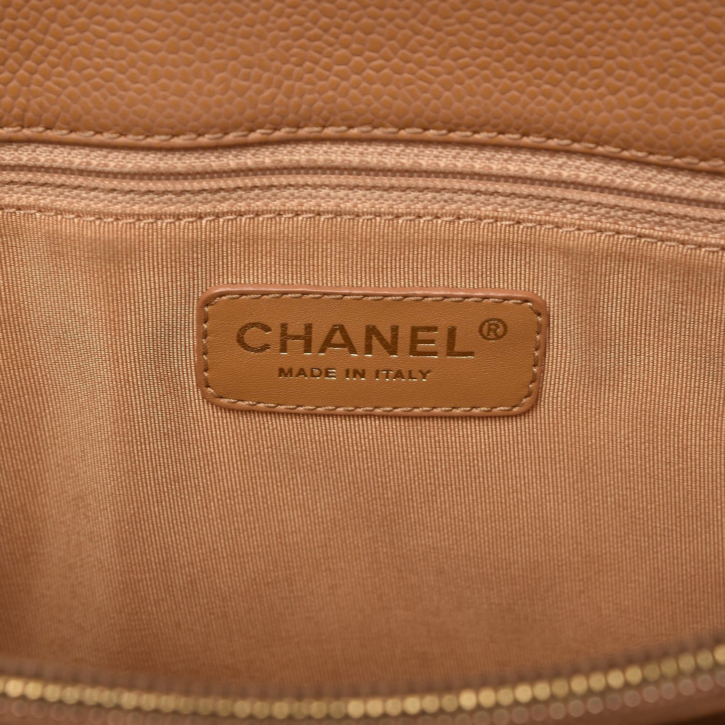 Caviar Quilted Grand Shopping Tote GST Beige