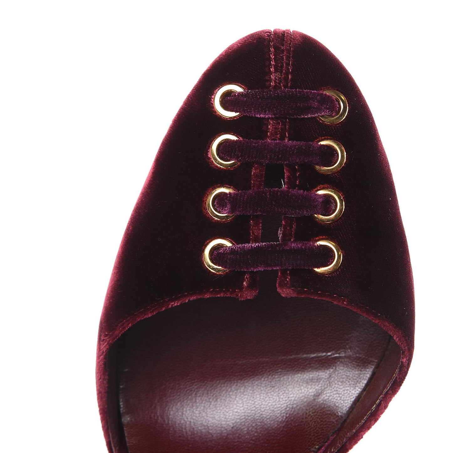 Velvet Lace Up Mari 100 Pumps 40.5 Bordeaux