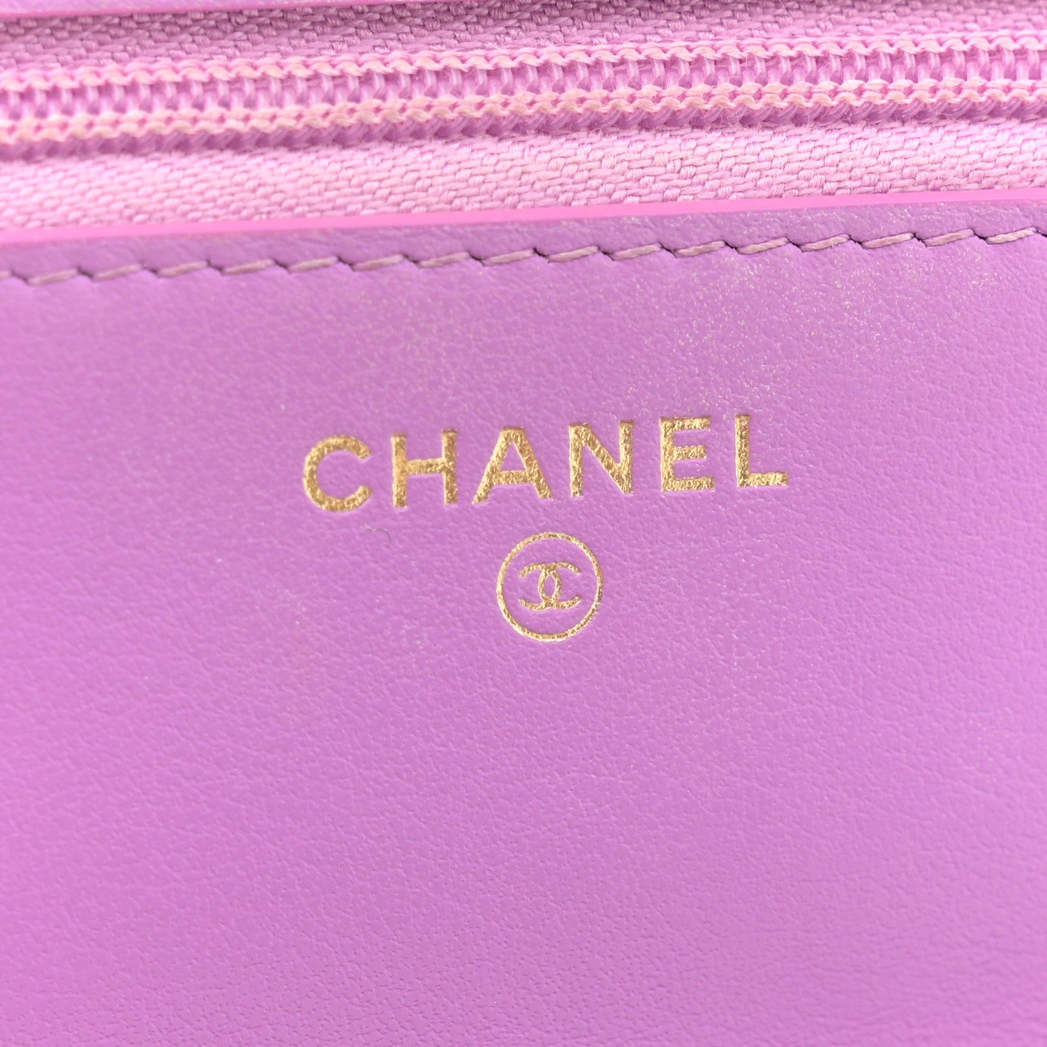 Chanel Patent Quilted Wallet On Chain WOC Purple 6 of 13