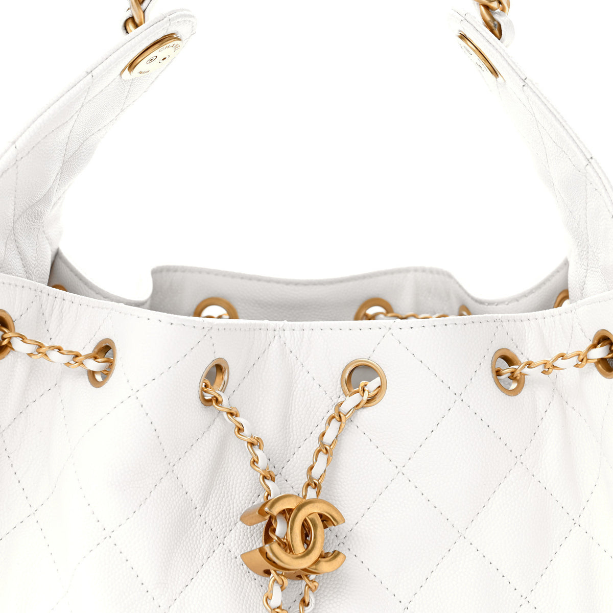 Chanel Caviar Quilted Small Chanel 25 Handbag White 8 of 10