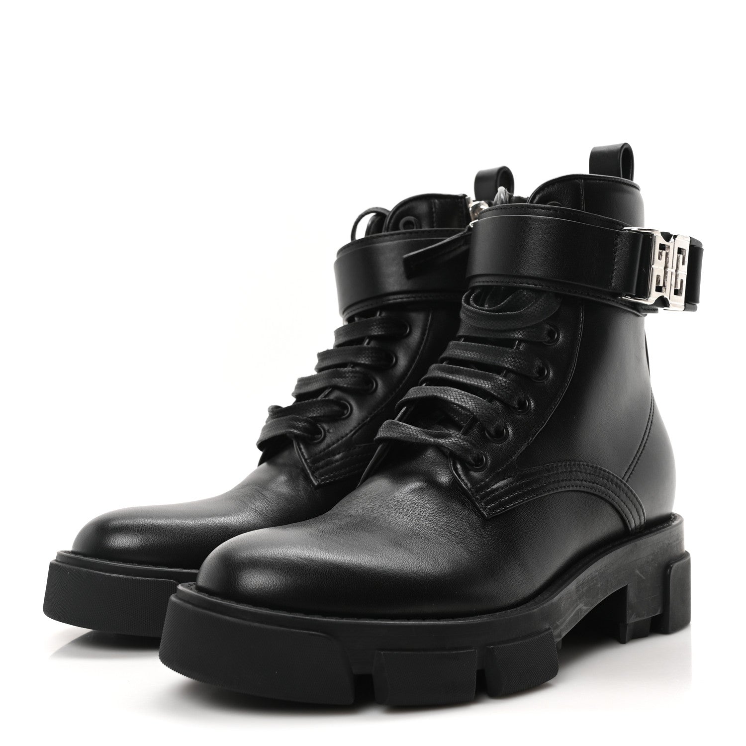 Givenchy Calfskin Combat Boots 35 Black 4 of 9