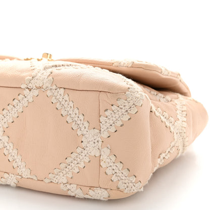 Chanel Calfskin Crochet Large Chanel 19 Flap Beige 10 of 10