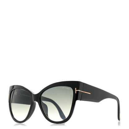Tom Ford Acetate Anoushka Cat Eye Sunglasses TF371 Black 1 of 9