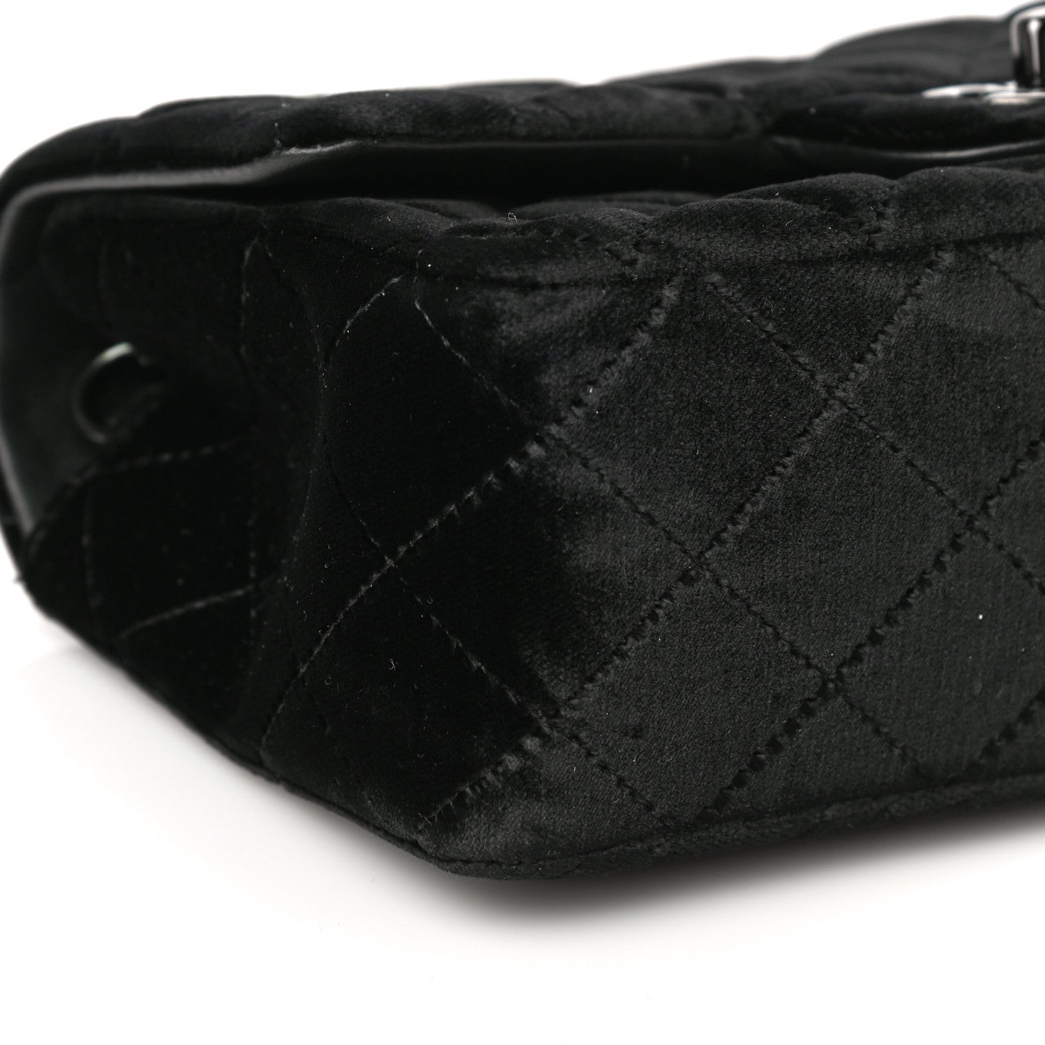 Chanel Velvet Quilted Mini Rectangular Flap So Black 8 of 15
