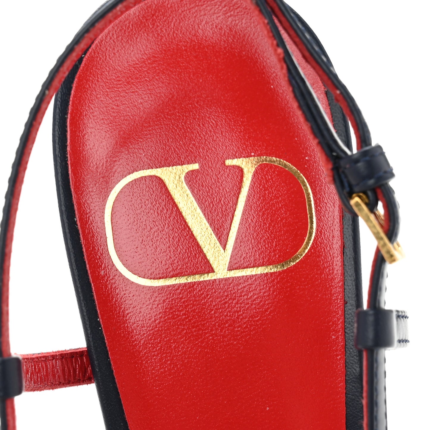 Calfskin Vlogo Slingback 80mm Pumps 37 Marine