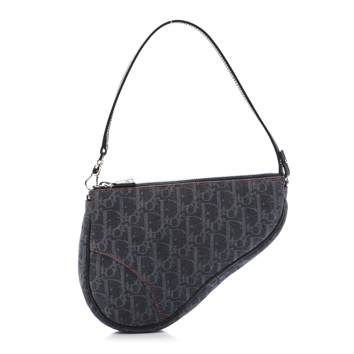 Denim Monogram Mini Saddle Pochette Navy