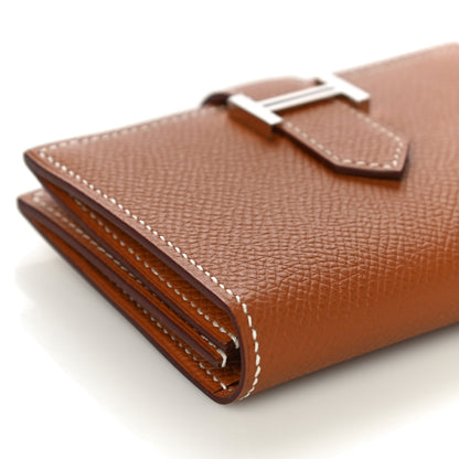 Hermes Epsom Bearn Card Holder Wallet Gold 12 of 14