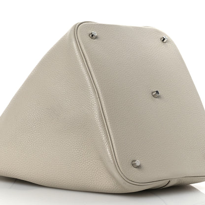 Hermes Taurillon Clemence Picotin Lock 26 GM Gris Perle 9 of 15
