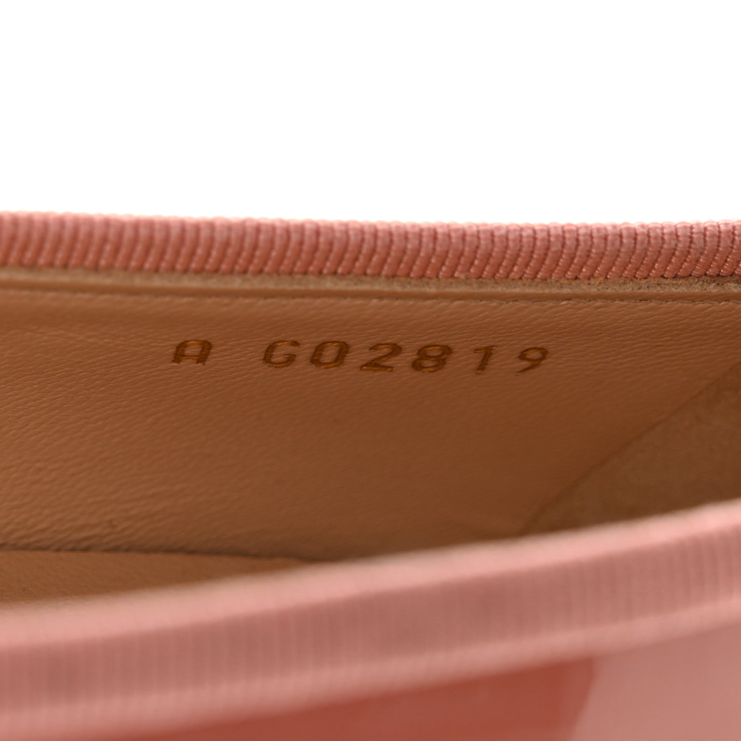 Patent Calfskin CC Cap Toe Ballerina Flats 36.5 Pink