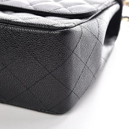 Chanel Caviar Quilted Jumbo Single Flap Black 6 of 12