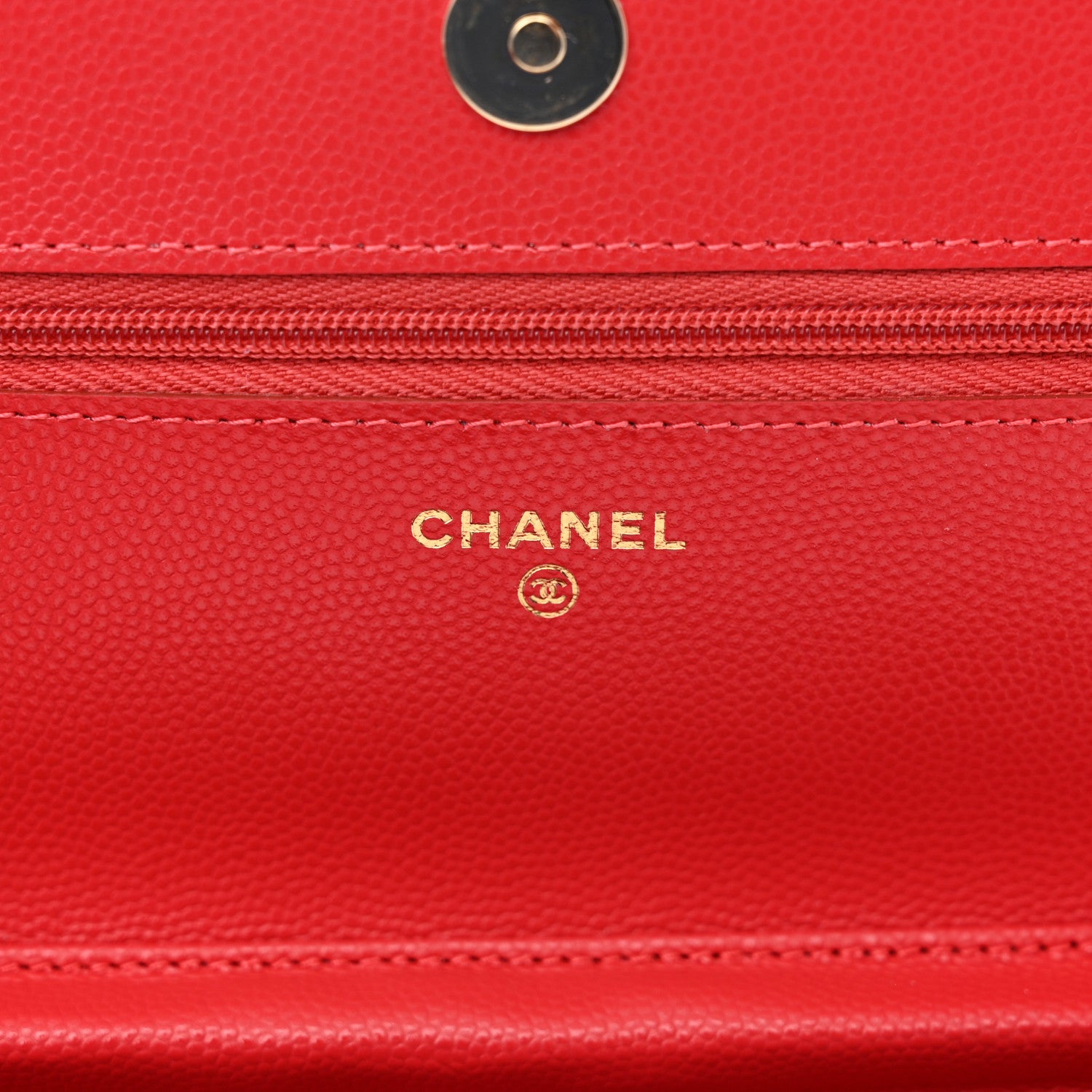 Chanel Caviar Quilted Wallet On Chain WOC Red 6 of 13