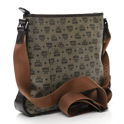 MCM Coated Canvas Messenger Bag Beige 3 of 16