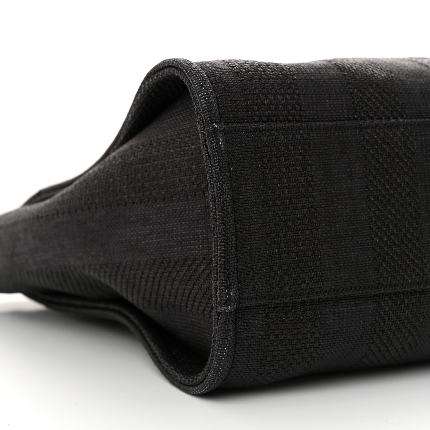 Mixed Fibers Striped Small Deauville Tote Black