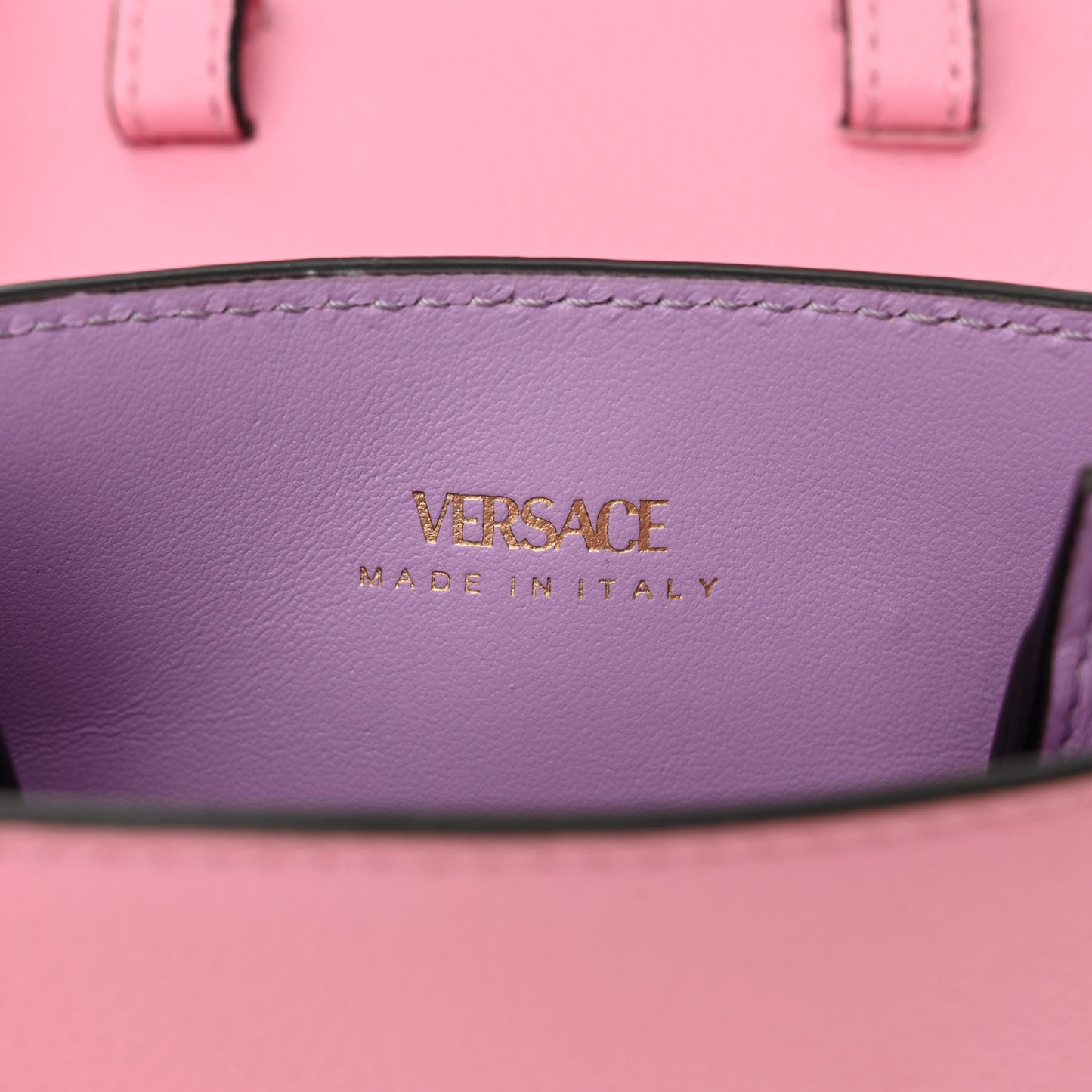 Calfskin La Medusa Chain Crossbody Phone Pouch Pink
