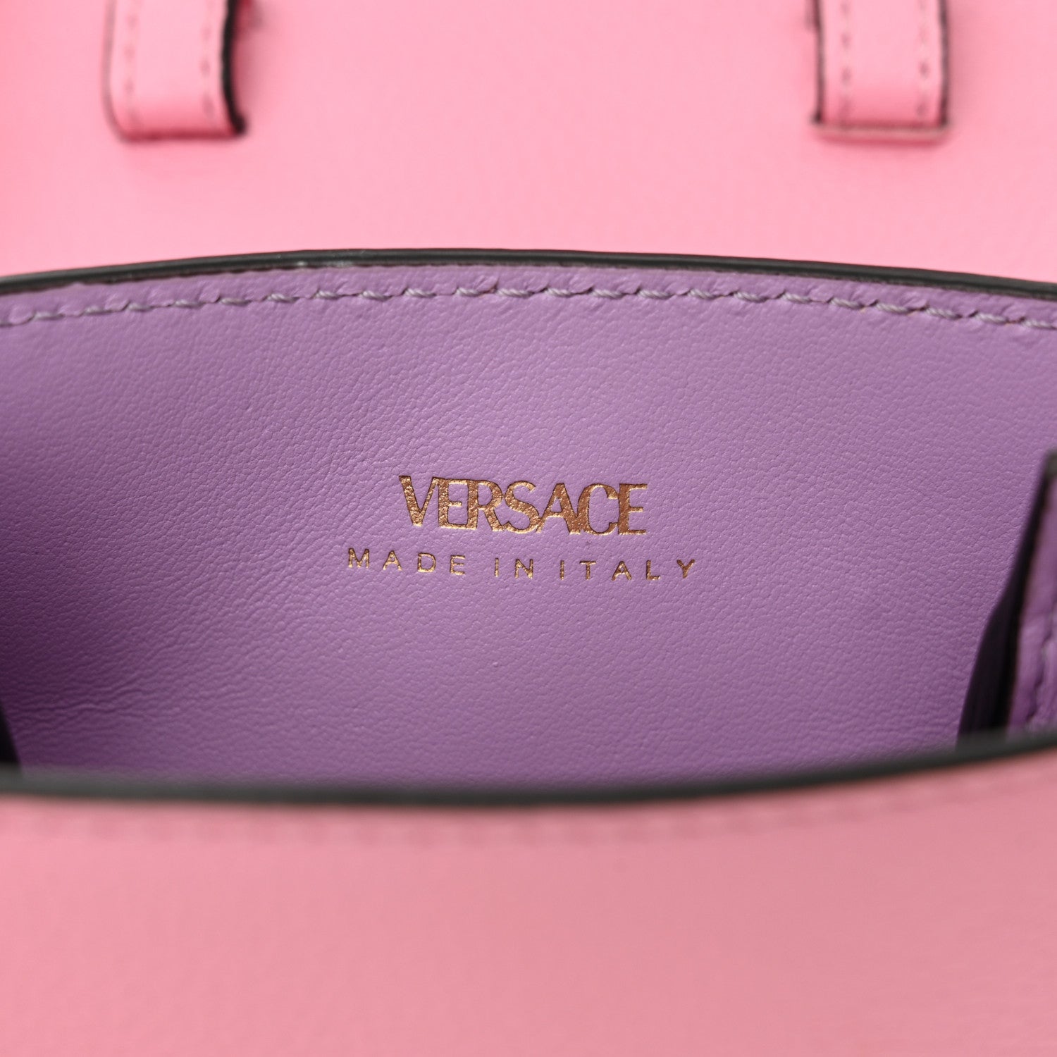 Versace Calfskin La Medusa Chain Crossbody Phone Pouch Pink 6 of 10