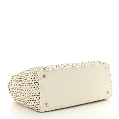 Chanel Calfskin Small Braided CC White 4 of 12