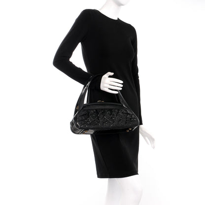 Louis Vuitton Alligator Vienna Sac Fermoir MM Black 2 of 7