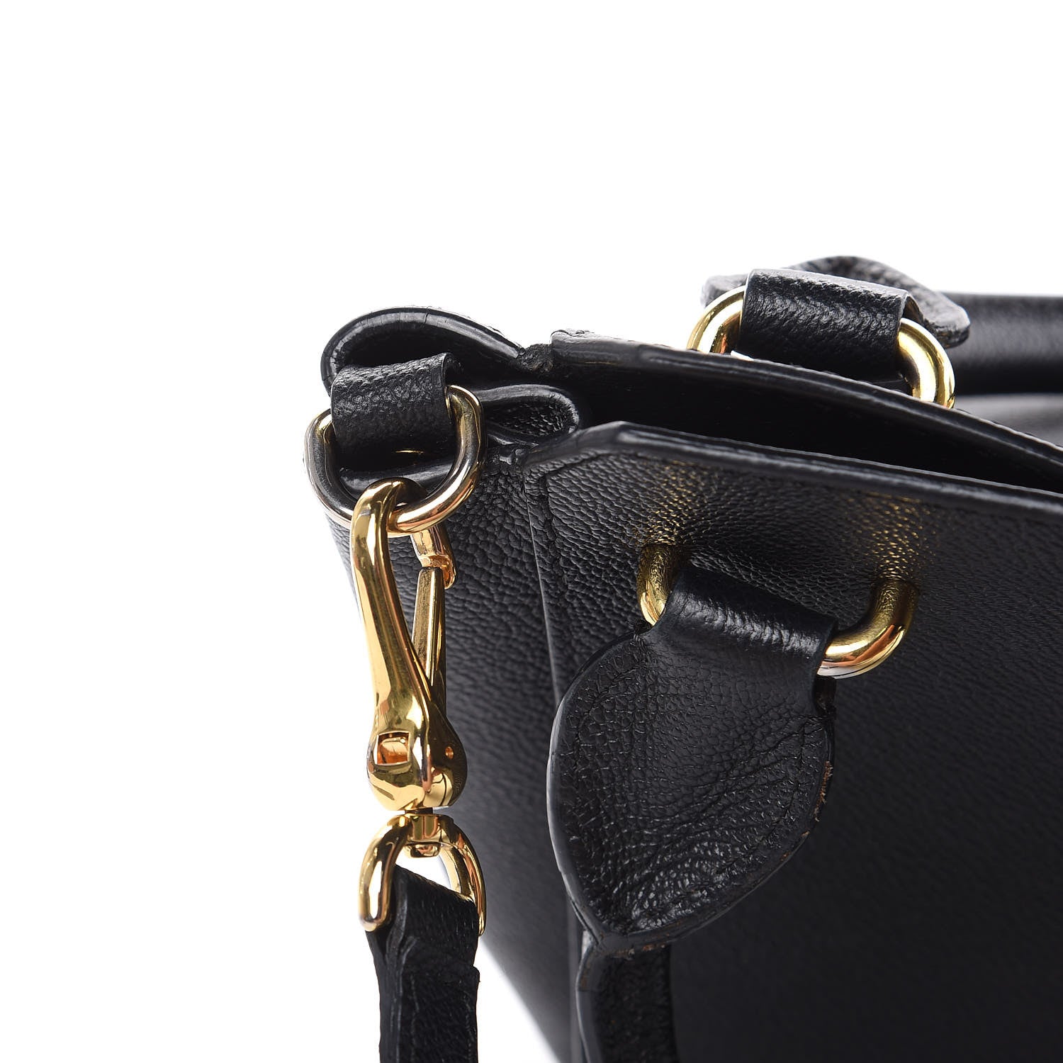 Burberry Soft Grain Calfskin Small Buckle Tote Black 10 of 14