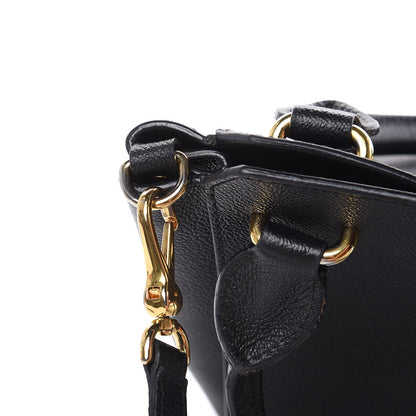 Burberry Soft Grain Calfskin Small Buckle Tote Black 10 of 14