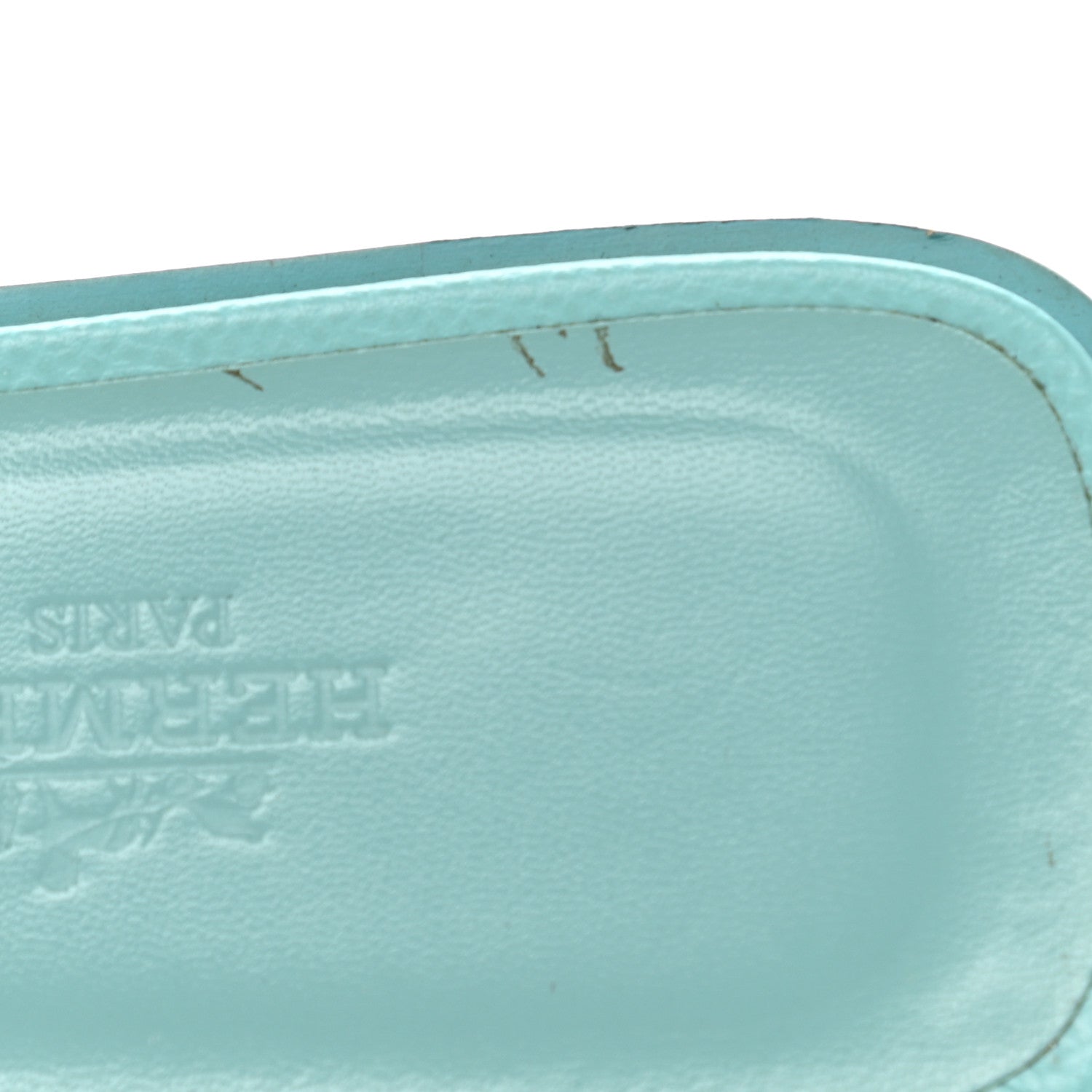 Hermes Epsom Oran Sandals 37 Bleu Littoral 10 of 12