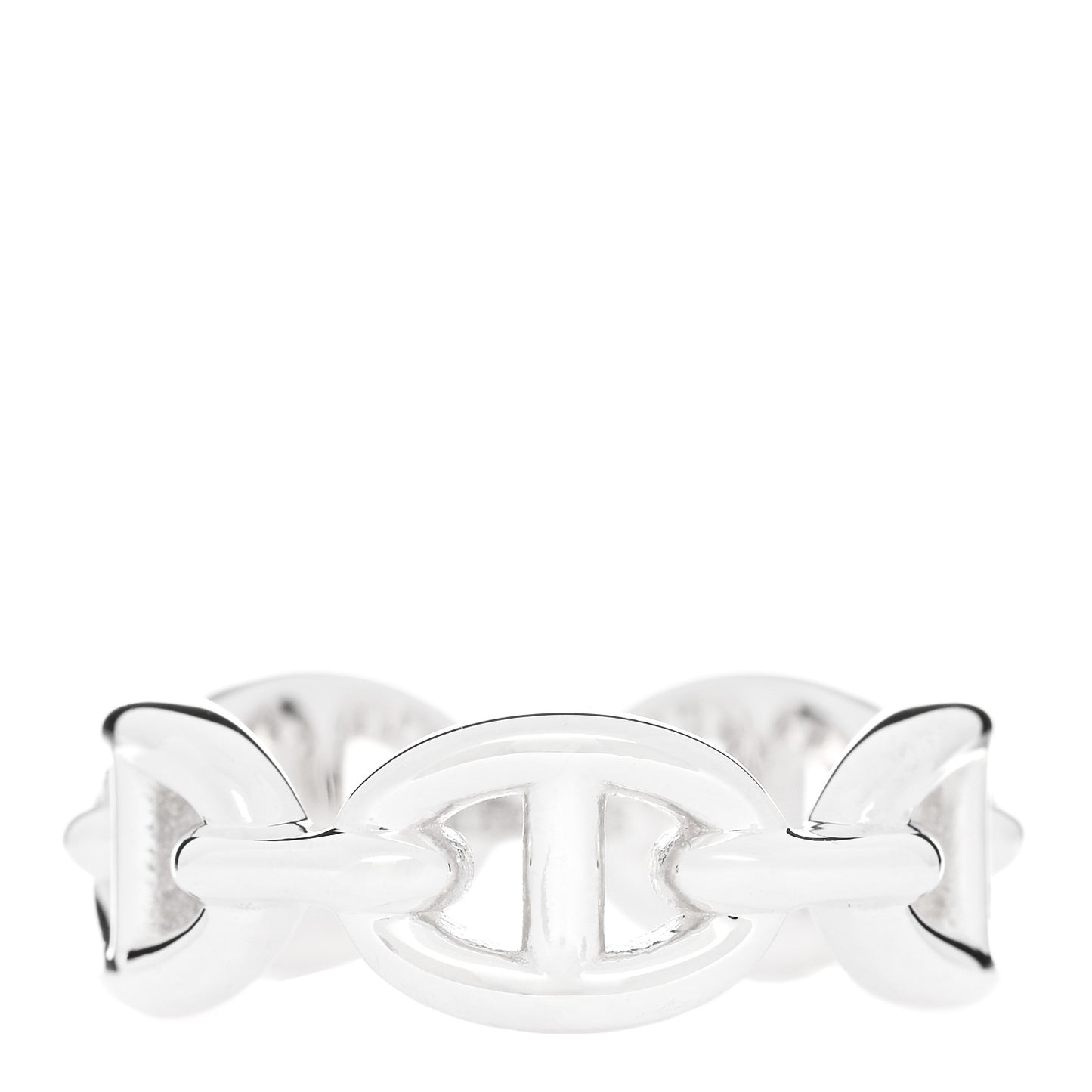 Sterling Silver PM Chaine d'Ancre Enchainee Band Ring 52 6