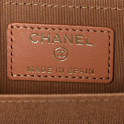 Chanel Lambskin Quilted Chanel 19 Zip Around Coin Purse Wallet Brown 6 of 8