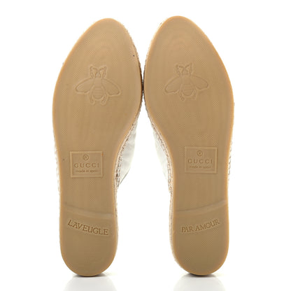 Gucci Nappa Matelasse GG Marmont Espadrille Slippers 39 Great White 7 of 16