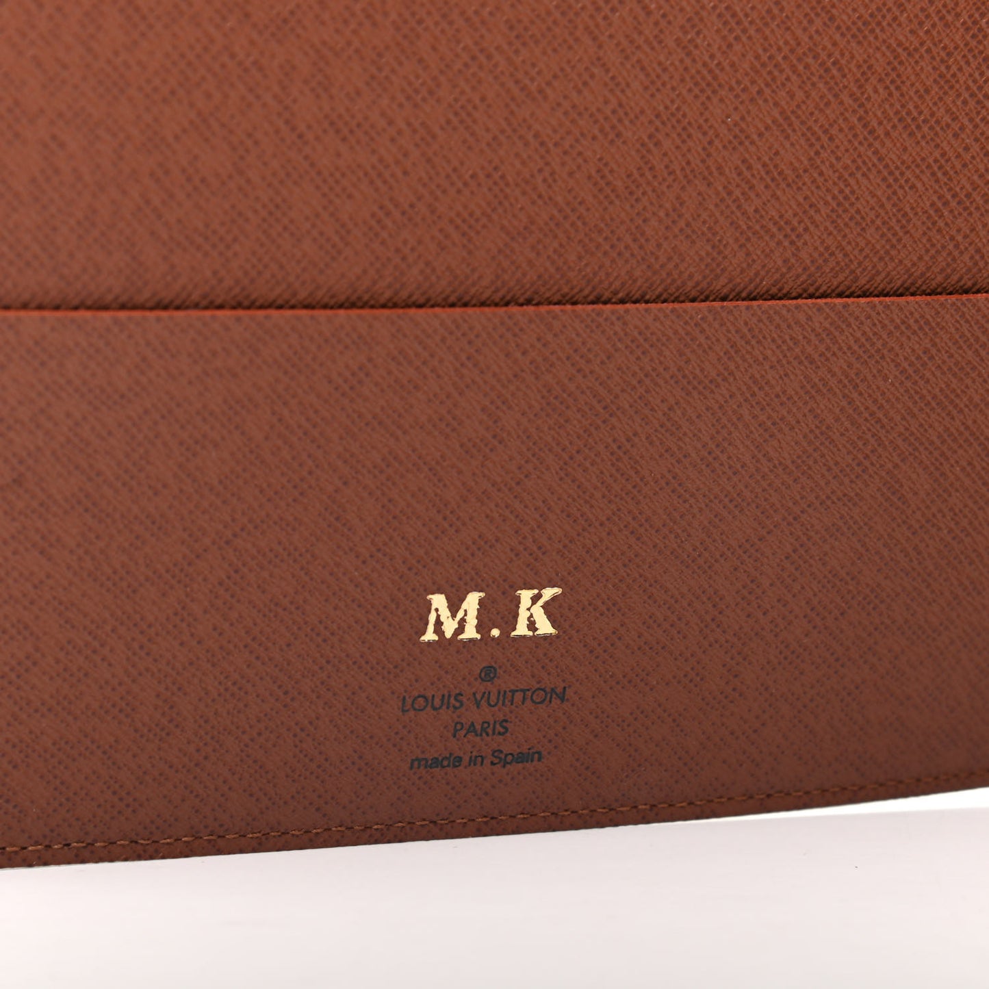 Monogram Desk Agenda Cover