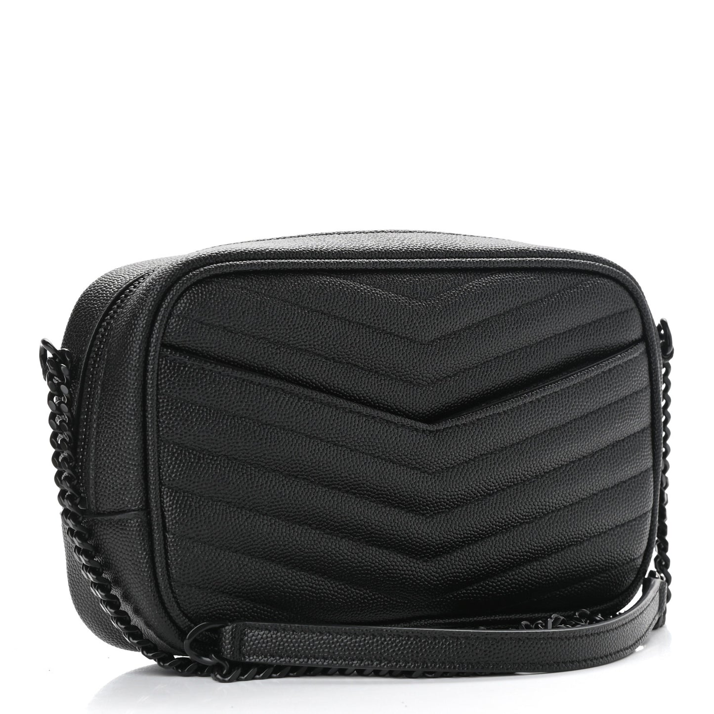 Grain De Poudre Matelasse Monogram Mini Lou Camera Bag Black