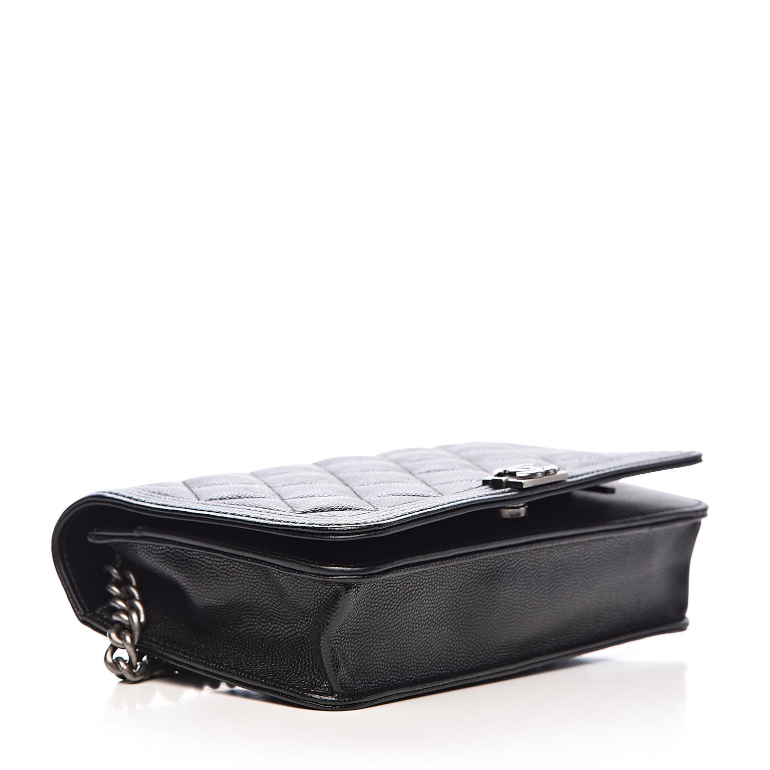 Chanel Caviar Quilted Boy Wallet On Chain WOC Black 4 of 11