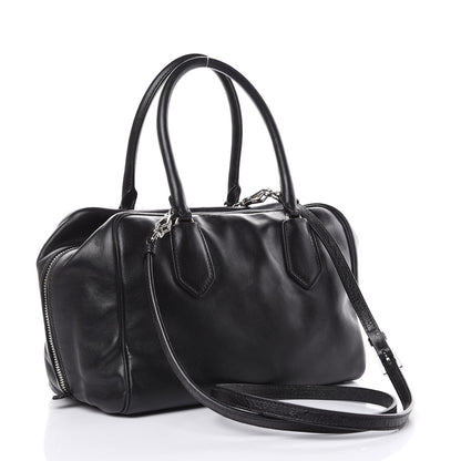 Prada Soft Calf Medium Inside Tote Black Mughetto 3 of 20