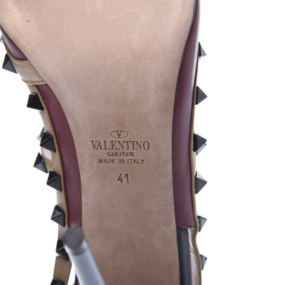 Valentino Garavani Nappa Rockstud Ankle Strap 100mm Pumps 41 Dark Red Multicolor 7 of 8