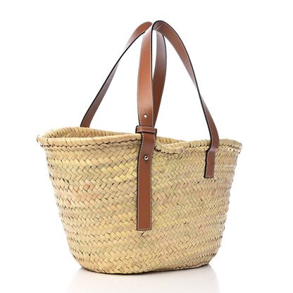 Loewe Raffia Basket Tote Bag Natural Tan 3 of 11