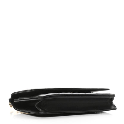 Chanel Lambskin Quilted Pearl Wallet On Chain WOC Black 3 of 13