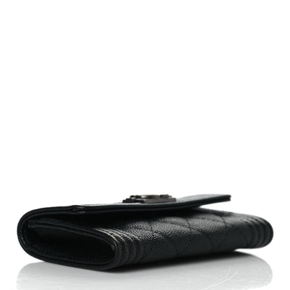 Chanel Caviar Quilted Boy Flap Card Holder Black 4 of 10