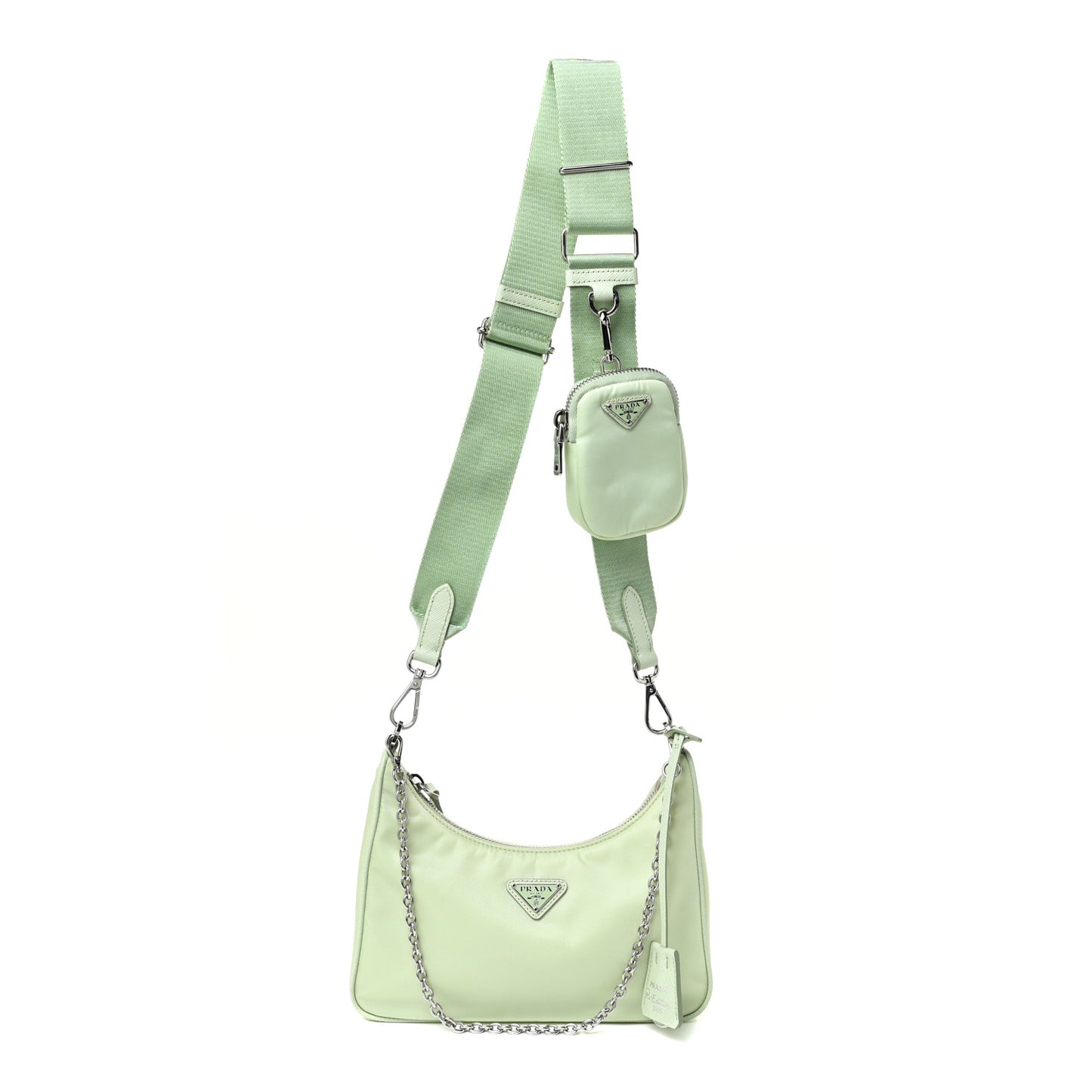 Re-Nylon Saffiano Re-Edition 2005 Shoulder Bag Acqua