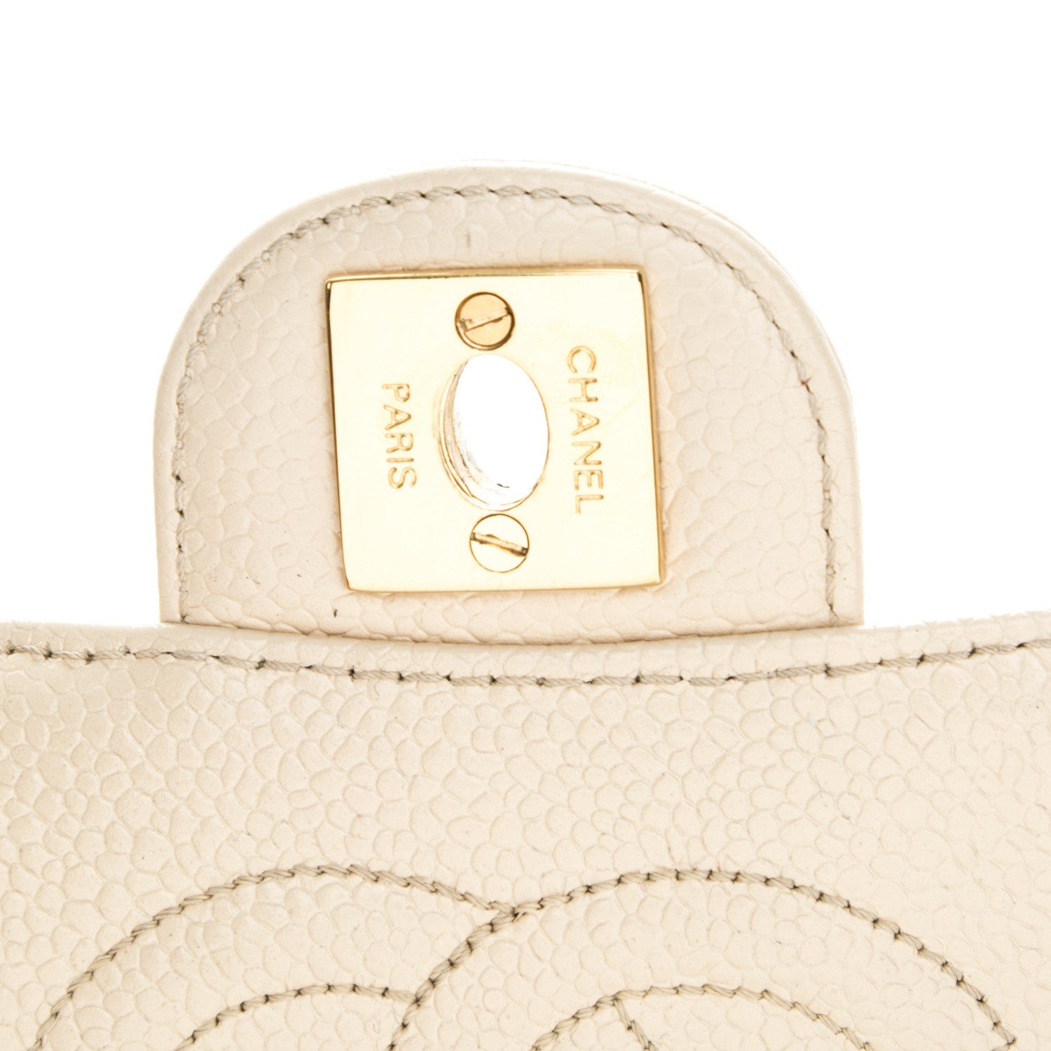 Chanel Caviar Quilted Mini Square Flap Light Beige 7 of 7