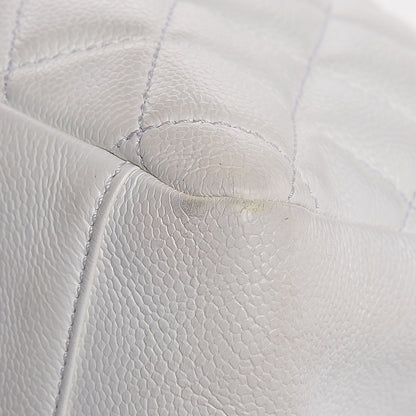 Chanel Caviar Quilted Grand Shopping Tote GST White 10 of 17